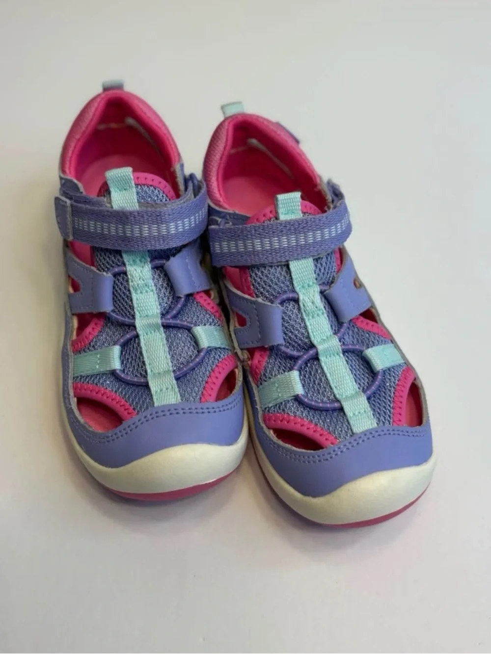 Stride Rite Liam Sandal/Water Shoe - purple/pink/aqua- toddler size 9.5M
